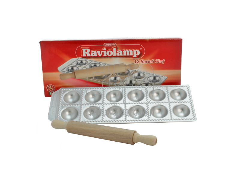 Moules à ravioli Imperia Raviolamp pour réaliser des raviolis, des tortelli, des bouillons de tortellini, des gâteaux farcis maison...